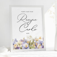 Fête des mariées Cartes de recettes de thé nuptial