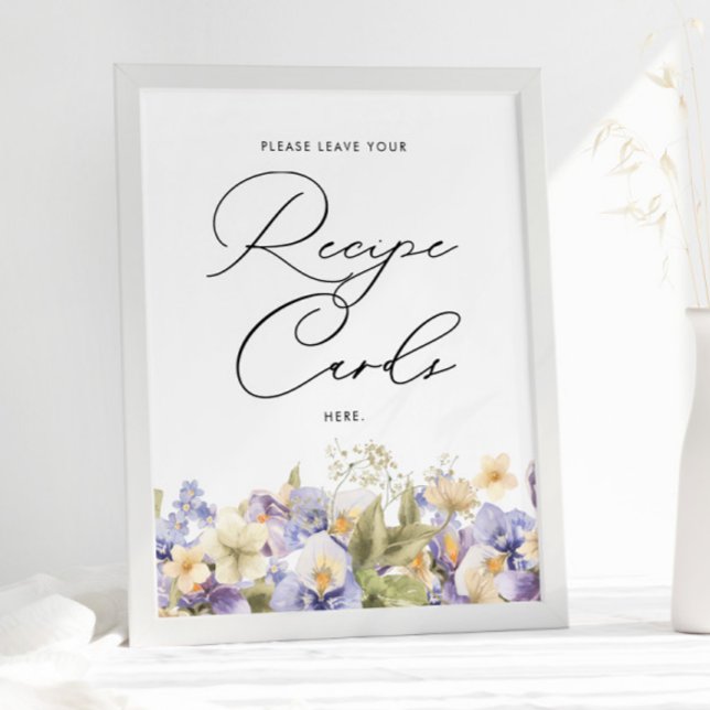 Affiche Fête des mariées Cartes de recettes de thé nuptial (Créateur téléchargé)