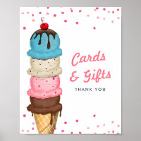 Fête des mariées de cartes et cadeaux de crème gla