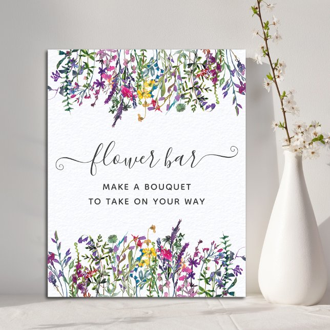Affiche Fête des mariées de la barre de fleurs fleur sauva (Créateur téléchargé)