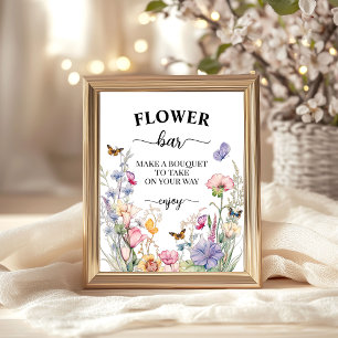 Affiche Fête des mariées de la barre de fleurs préférée