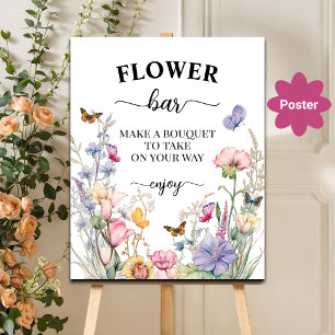 Affiche Fête des mariées de la barre de fleurs préférée