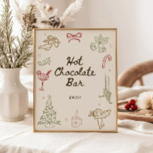 Fête des mariées de Noël Whimsical Chocolat chaud