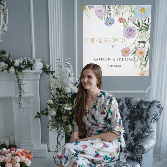 Affiche Fête des mariées de printemps rose pâle du Fleur s (Créateur téléchargé)