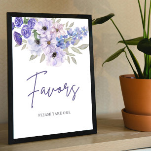 Affiche Fête des mariées de script chic violet Fleur Faveu