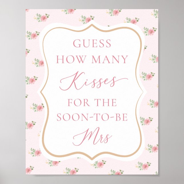 Affiche Fête des mariées De Thé Nuptiale Devine Combien (Devant)