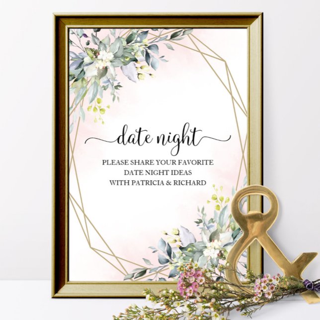 Affiche Fête des mariées de verdure Date Jar de nuit (Créateur téléchargé)