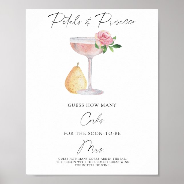 Affiche Fête des mariées Devine combien de lièges (Devant)