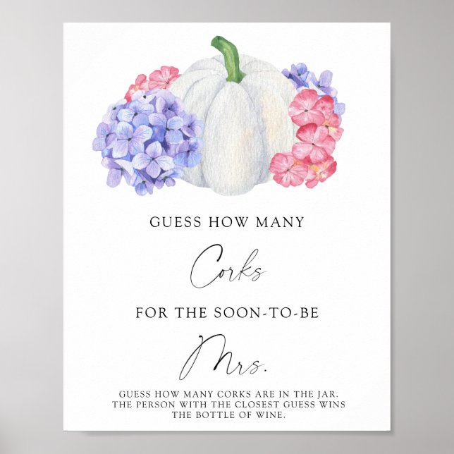 Affiche Fête des mariées Devine combien de lièges (Devant)