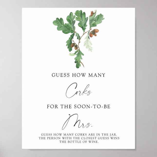 Affiche Fête des mariées Devine combien de lièges (Devant)