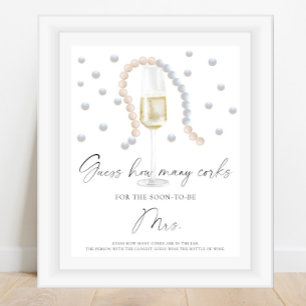 Affiche Fête des mariées Devine combien de lièges