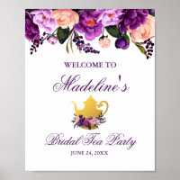 Fête des mariées d'or violet Floral Accueil