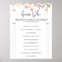 Fête des mariées fleur sauvage Devinez Qui Joue