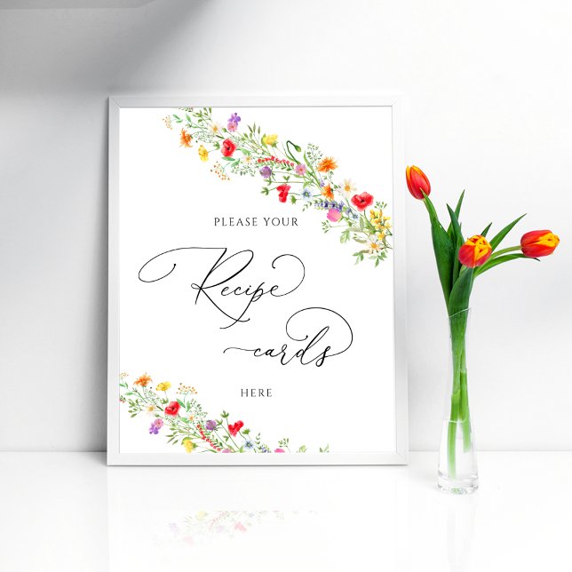 Affiche Fête des mariées fleur sauvage laisser Recette Car (Créateur téléchargé)