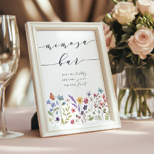 Affiche Fête des mariées Florale du printemps Bar Mimosa