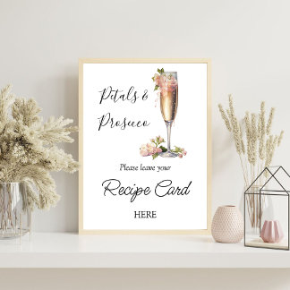 Affiche Fête des mariées Florale Rose Champagne Demande de