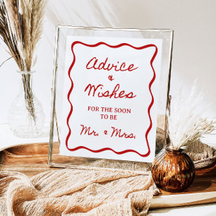 Affiche Fête des mariées manuscrite de 8x10" avec conseils