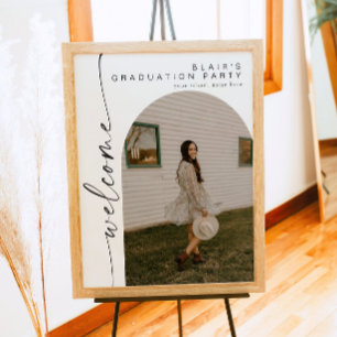 Affiche FÊTE DES MARIÉES photo BLAIR Boho Arch Bienvenue