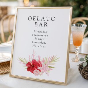 Affiche Fête des mariées Pink Tropical Sea Shell télécharg