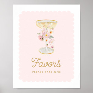 Affiche Fête des mariées rose bulle favorise