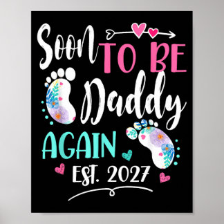 Affiche Fête des mères 2027 bientôt futur papa pour femmes