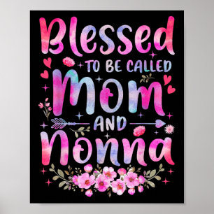 Affiche Fête Des Mères Béni D'Être Appelé Maman Et Nonna F