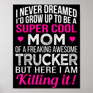 Affiche Fête des mères camionneur super cool