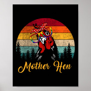 Affiche Fête des mères de la mère Hen Chicken