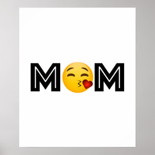 Affiche Fête des mères de maman d'Emoji drôle