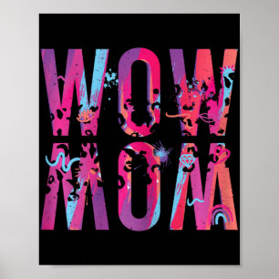 Affiche Fête des mères Maman est juste Wow à l'envers