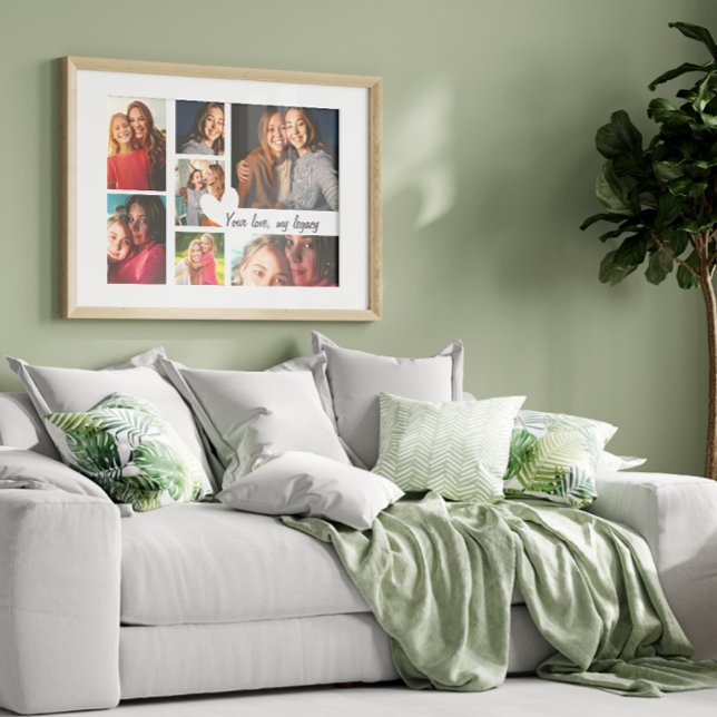 Affiche Fête des mères personnalisée Collage photo personn (Give Mom the gift of love and moments that matter. Showcase your favorite memories together :))