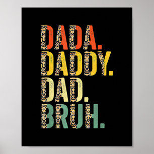 Affiche Fête des pères Dada Papa Papa Papa Bruh
