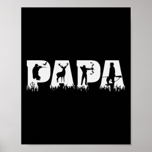 Affiche Fête des pères de chasse Papa
