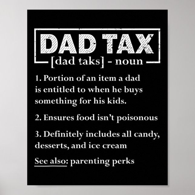 Affiche Fête des pères de définition fiscale drôles papa f (Devant)