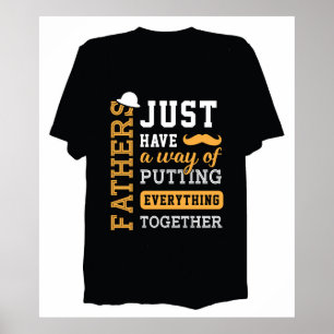 Affiche Fête des pères de typographie