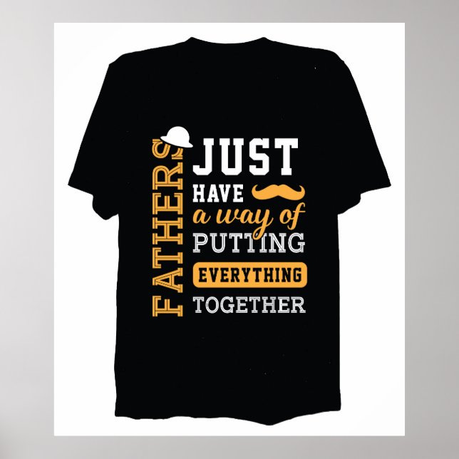 Affiche Fête des pères de typographie (Devant)