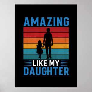 Affiche Fête des pères Extraordinaire Comme Ma Fille