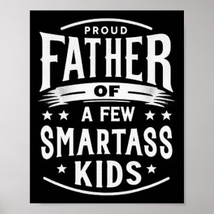 Affiche Fête des pères Fier Père De Quelques Enfants Intel