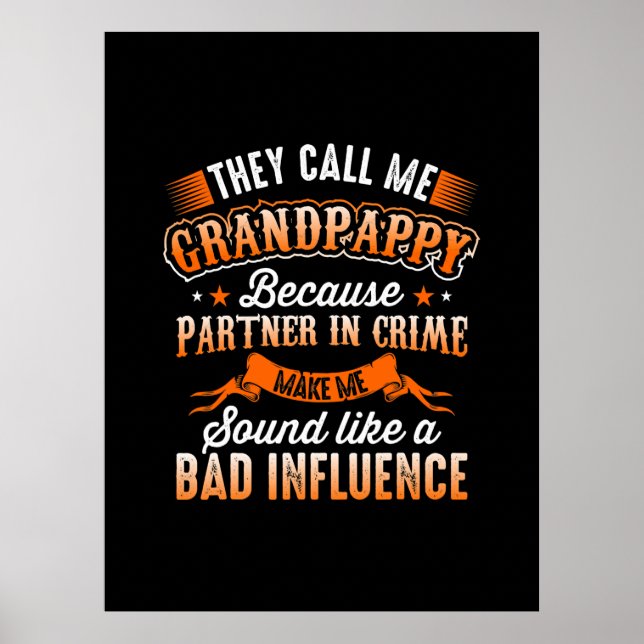 Affiche Fête des pères | On M'Appelle Grand-Pappy (Devant)