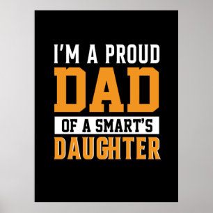 Affiche Fête des pères Papa D'Une Fille Intelligente