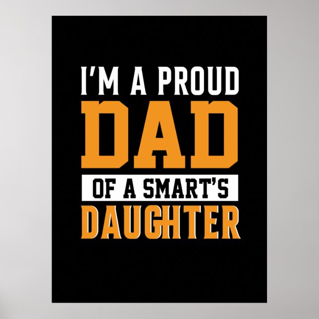 Affiche Fête des pères Papa D'Une Fille Intelligente (Devant)