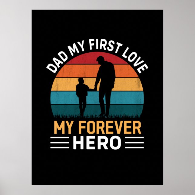 Affiche Fête des pères Papa Mon premier amour (Devant)