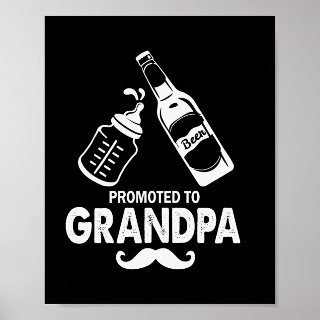 Affiche Fête des pères Promue À Grand-Père (Devant)