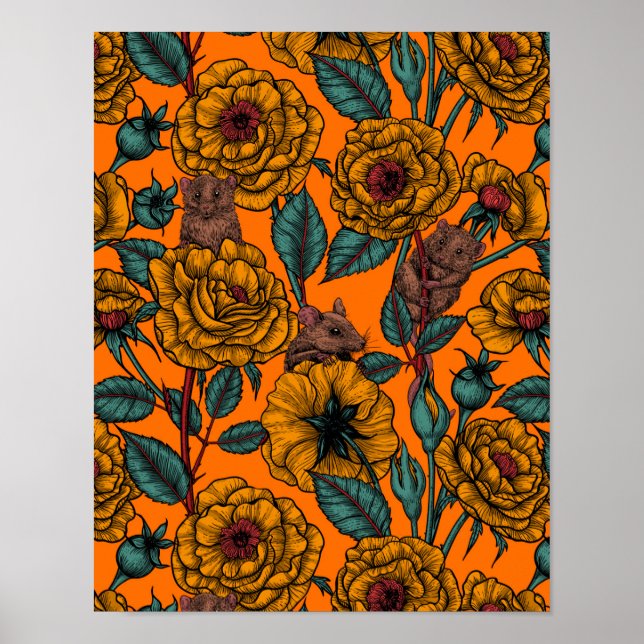 Affiche Fête des souris rétro (Devant)