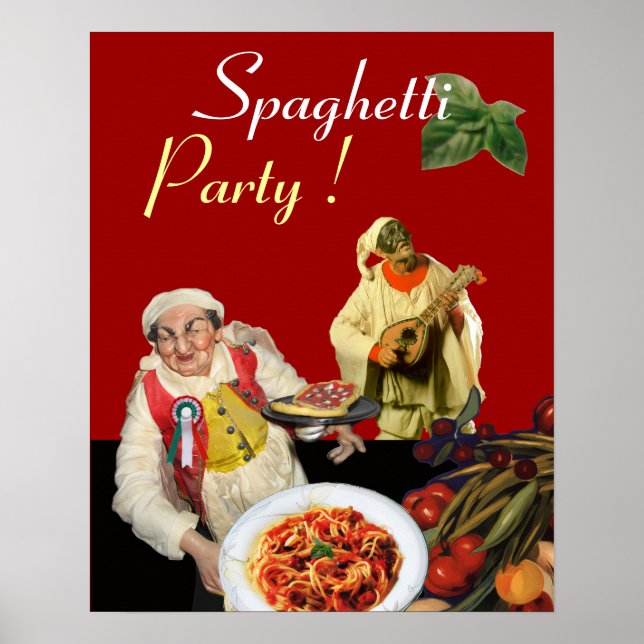 Affiche FÊTE DES SPAGHETTIS, Cuisine italienne, Chef, Pulc (Devant)