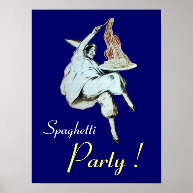 Affiche FÊTE DES SPAGHETTIS, CUISINE ITALIENNE ,violet (Devant)