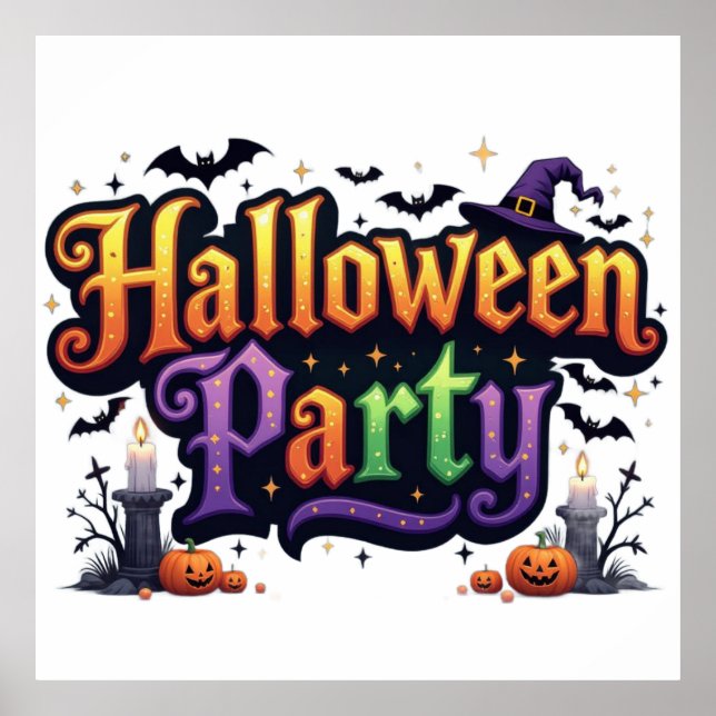 Affiche Fête d'Halloween (Devant)