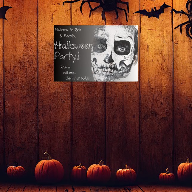 Affiche Fête d'Halloween du sourire vaudou (Voodoo Smile Halloween Party Poster)