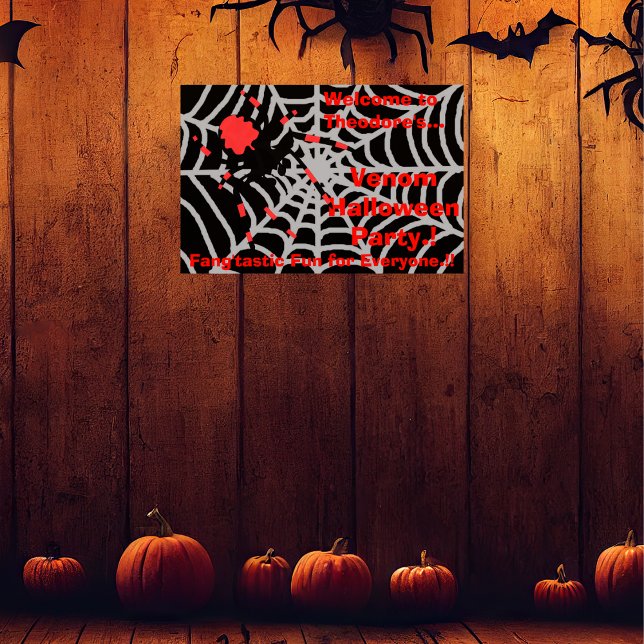 Affiche Fête d'Halloween Enfants Venom (Venom Halloween Party Wall Poster)