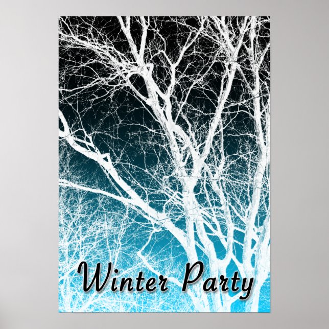 Affiche fête d'hiver : arbre fantôme (Devant)